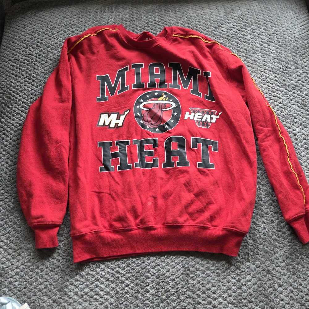 NBA Miami Heat Red Crewneck Sweater